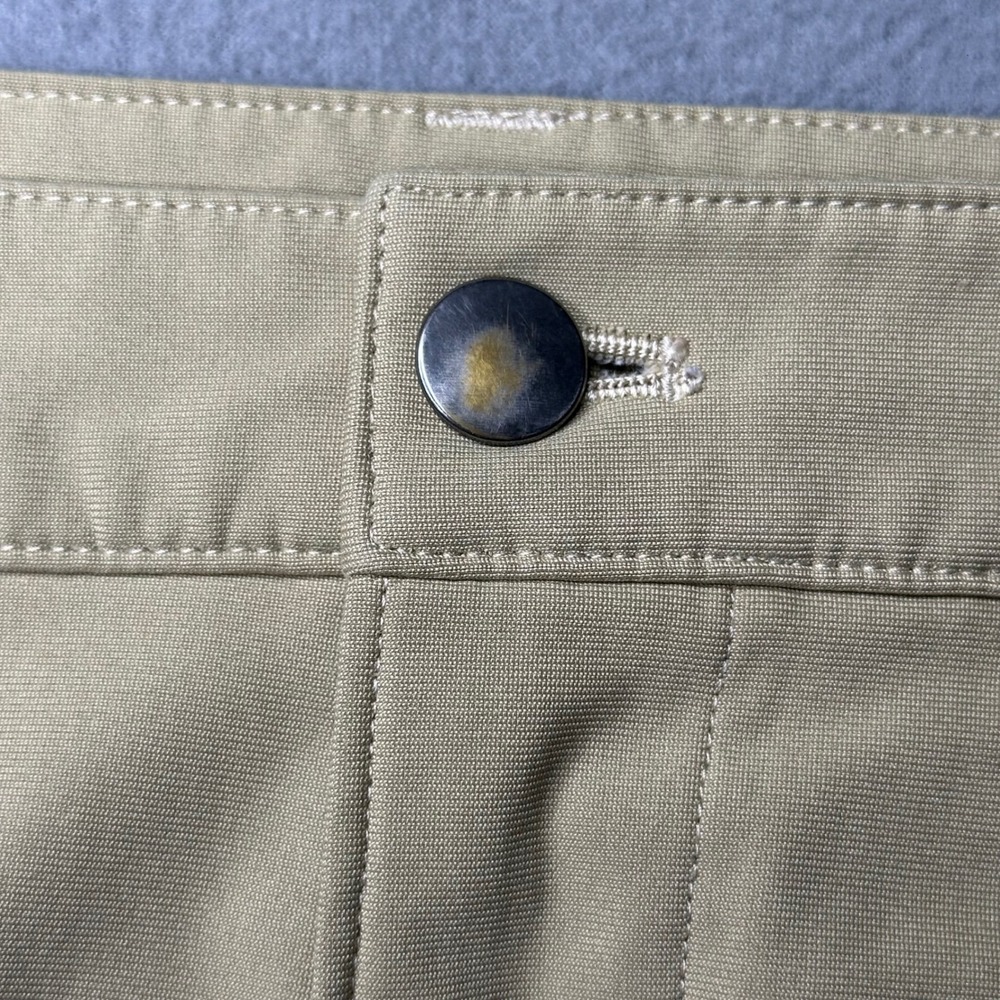 Lululemon Commission Slim Fit Pants Mens 32 Khaki Tan Tech Chino 32x30 - Picture 7 of 13